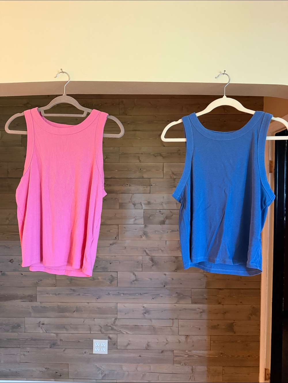 Old Navy Pink and Blue Tank Top Set